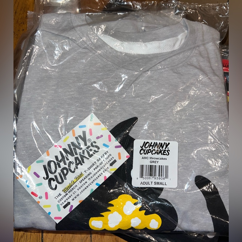 Johnny Cupcakes x AMC Popcorn Cat Grey Tee